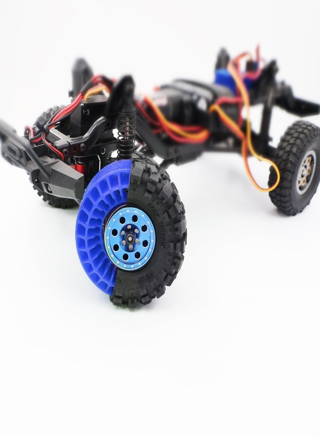 HOPLEX Super Large Soft 1.0 Inch Tire 57 * 25mm Muddy Swamp Tire with Blue Silicone Rubber Inserts for TRX4M SCX24 1/18 1/24 RC Crawler Car Upgrade - Image 5